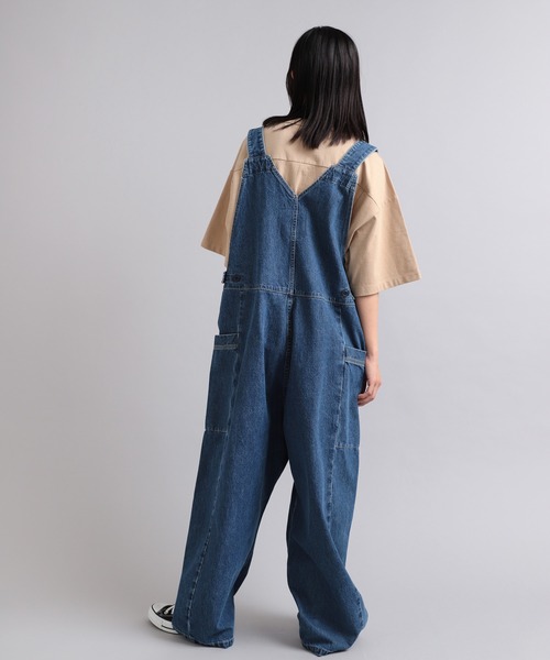 「URCH RNA」 オーバーオール MEDIUM ライトインディゴブルー レディース_画像2