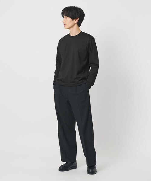 H beauty&youth 3/90 ガスコットンハイゲージ ポロ 黒 1200026S1916_m1_a004.jpg