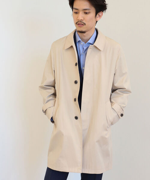 【超美品】撥水ステンカラーコート Mサイズ　ベージュ　BEAMS HEART BEAMS HEART（ビームス ハート） ステンカラーコート 50(XL) ネイビー