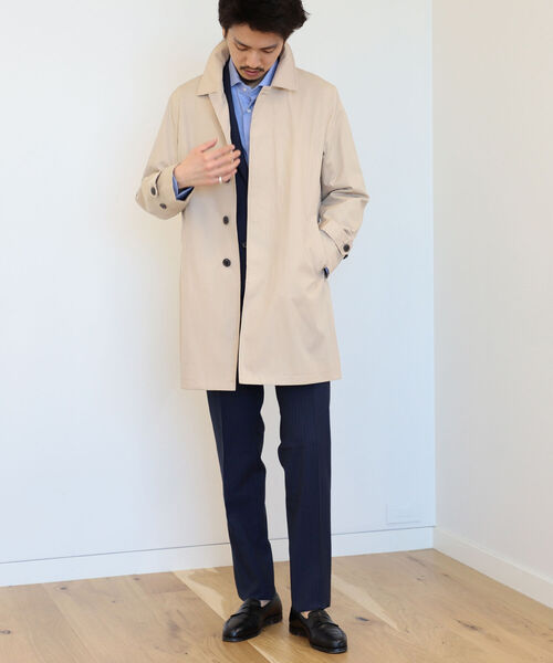 BEAMS HEART（ビームス ハート） ステンカラーコート 50(XL) ネイビー