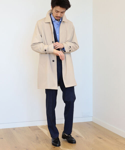 BEAMS HEART（ビームス ハート） ステンカラーコート 50(XL) ネイビー