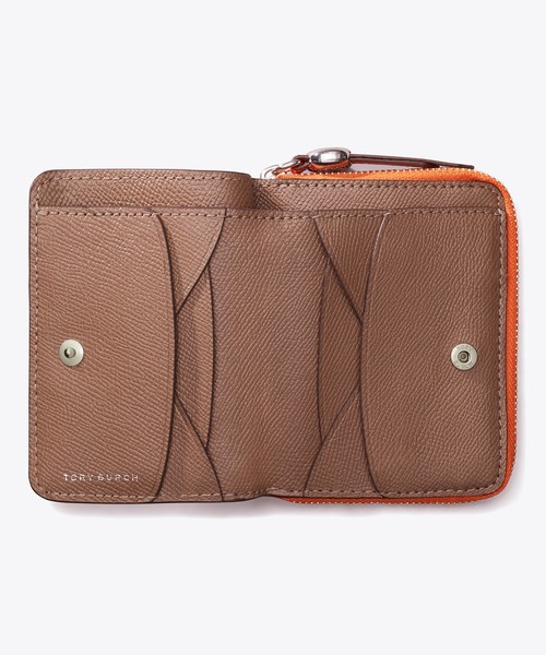 TORY BURCH トリーバーチ ティアラウンドファスナーバイフォールドウォレット【8213-004】 TORY BURCH（トリーバーチ） ティアラウンドファスナーバイフォールド