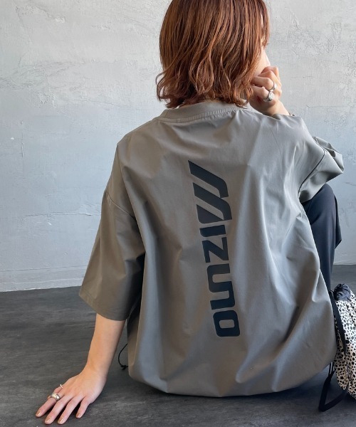 tシャツ 「MIZUNO/ミズノ」 別注 4WAYストレッチ バックプリントTシャツ「追加」 レディース メンズの画像