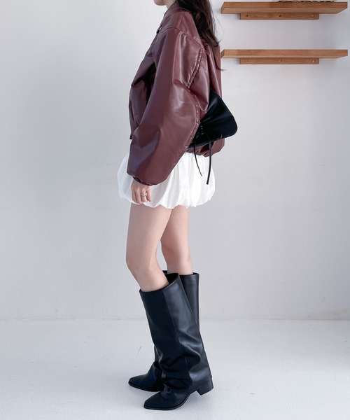 「Heather」 ロングブーツ M ブラック レディース_画像6