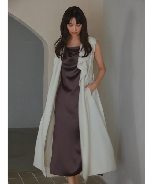 「FRAY I.D」 キャミソールワンピース 0 ブラウン レディースの画像