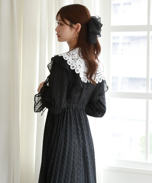 「Cheek」 半袖ワンピース MEDIUM ブラック レディース_画像6