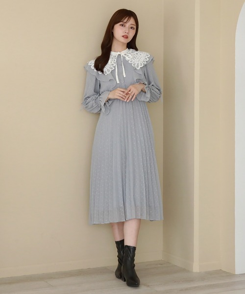 「Cheek」 半袖ワンピース MEDIUM ブラック レディース_画像9