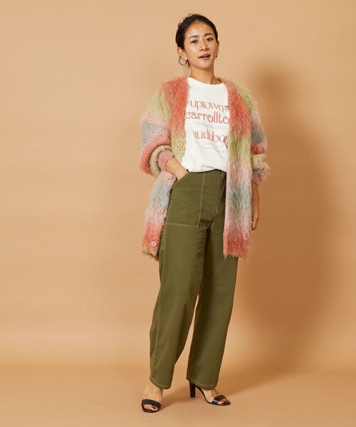 「Freada」 ニットカーディガン ONE SIZE ピンク レディースの画像