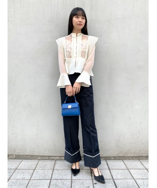 「LILY BROWN」 長袖ブラウス FREE ブラウン レディースの画像