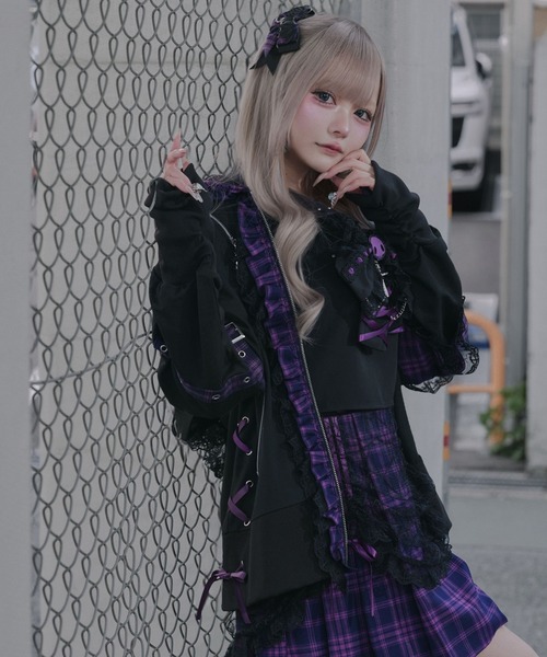 DearMyLove パーカー 「クロミ×DML」耳付きアームバンドレースアップ