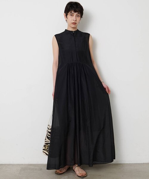 Whim Gazette（ウィム ガゼット） ワンピース シルクコットンギャザー