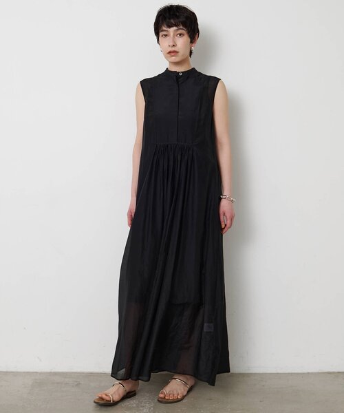 Whim Gazette（ウィム ガゼット） ワンピース シルクコットンギャザー