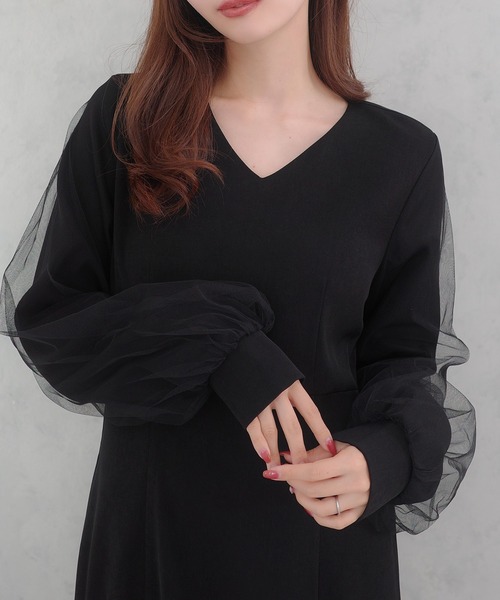 「CENEA」 長袖ワンピース MEDIUM ブラック レディース_画像3