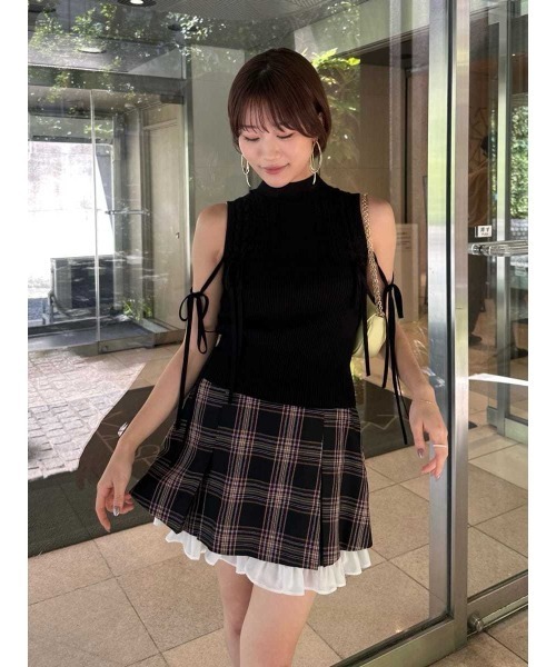 SNIDEL（スナイデル） パンツ レイヤードミニスカショーパン