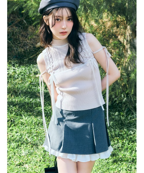 SNIDEL（スナイデル） パンツ レイヤードミニスカショーパン