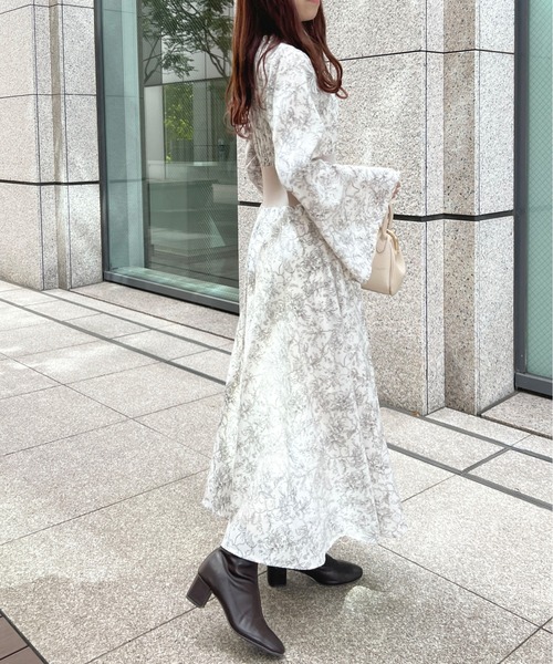 「apres jour」 長袖ワンピース X-LARGE アイボリー レディース_画像8