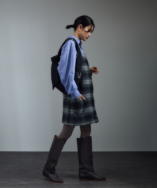 【超美品】SALON adam et rope'麻レーヨンサロペット　Fサイズ SALON adam et rope'（サロン アダム エ ロペ） サロペットスカート