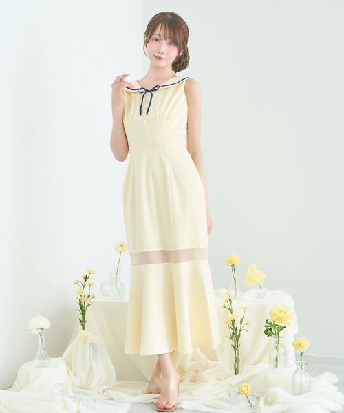 Rose Muse（ロゼミューズ） ワンピース Sailor collar mermaid dress