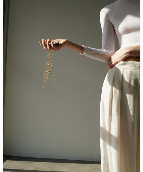 ネックレス 「les bonbon」botanica halo long necklace/ボタニカ ヘイロー ロングネックレス シルバー レディースの画像
