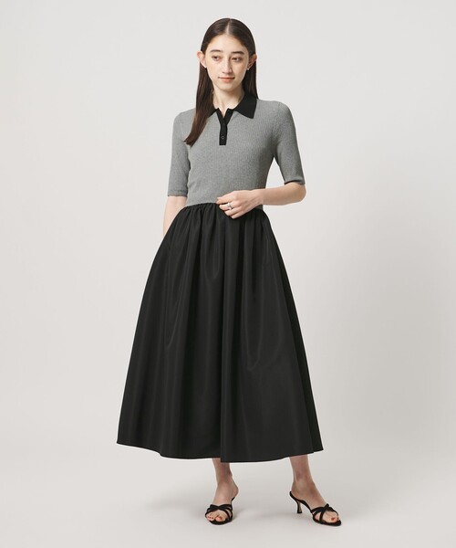 United Arrows フィット&フレア　ワンピース　ブラック UNITED ARROWS（ユナイテッドアローズ） ワンピース フィット＆フレア