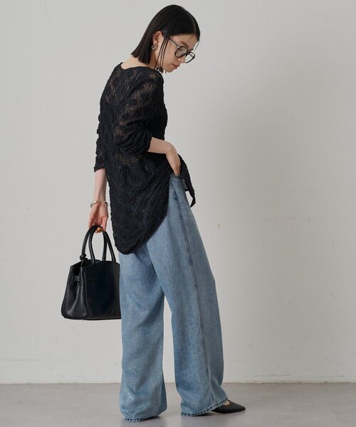 「LOUNGEDRESS」 デニムパンツ MEDIUM ブルー レディース_画像6