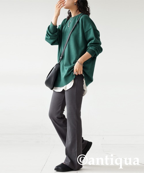 「antiqua」 ブーツカットパンツ M ブラック レディース_画像9