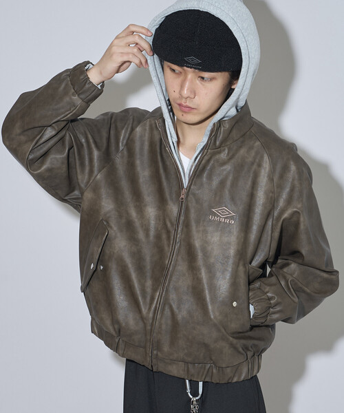 umbro（アンブロ） ブルゾン アウター SP Leatherette Stand Collar