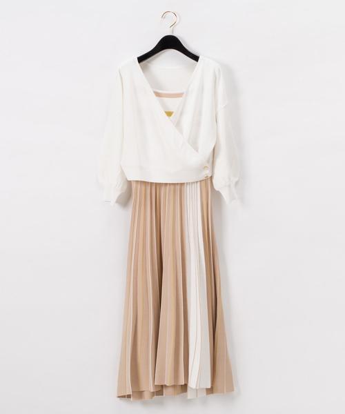 即納特典付き ワンピース ドルマンレイヤードニットワンピース 豪華 Kuljic Com