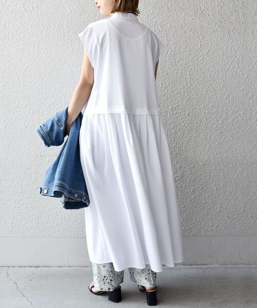 SHIPS（シップス） ワンピース 夏 タック切替フレンチスリーブ