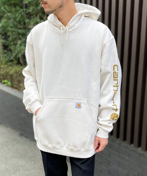 Carhartt（カーハート） パーカー 「carhartt」カーハート袖プリント 