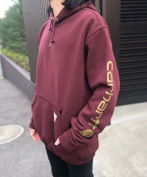 Carhartt（カーハート） パーカー 「carhartt」カーハート袖プリント