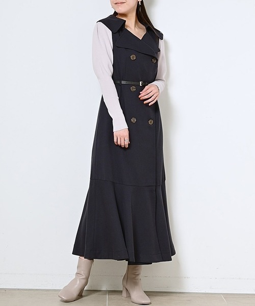 低価安い ワンピース ジャンパースカート ビッグカラートレンチジャンスカワンピース ZOZOTOWN PayPayモール店 - 通販 - PayPayモール 格安安い