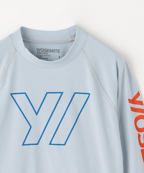 tシャツ YOSEMITE ポリエステルロゴプリント ロングスリーブラッシュガード WQR3127PX レディース JAMES PERSE tシャツ YOSEMITE ポリエステルロゴプリント ロング