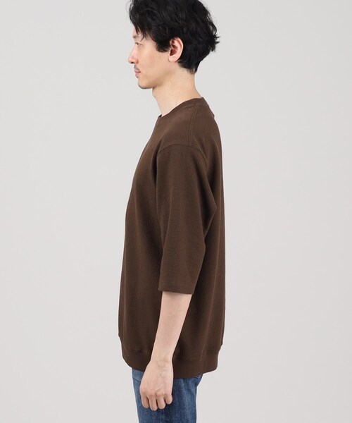 TAKEO KIKUCHI（タケオキクチ） tシャツ 「抗菌防臭」スラブ 梨地 7分