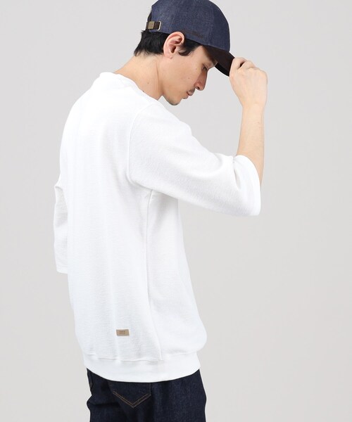 TAKEO KIKUCHI（タケオキクチ） tシャツ 「抗菌防臭」スラブ 梨地 7分