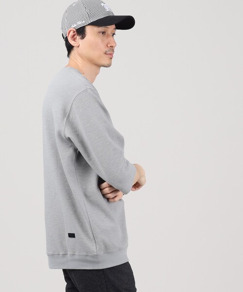 TAKEO KIKUCHI tシャツ 「抗菌防臭」スラブ 梨地 7分袖
