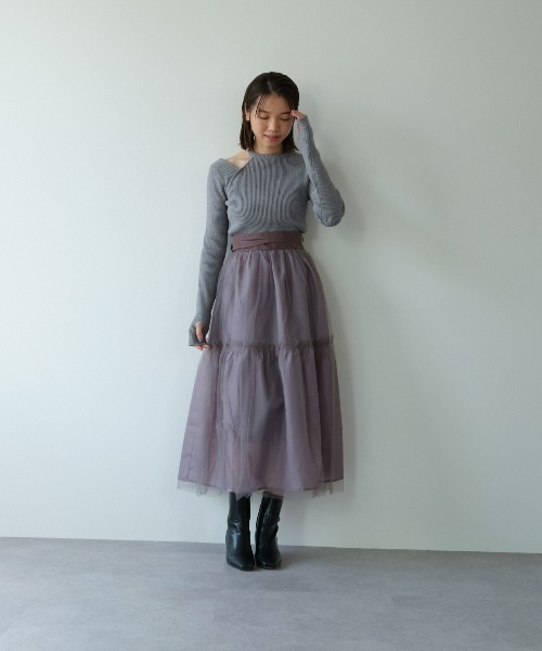 DRWCYS（ドロシーズ） ロング スカート チュールティアードスカート