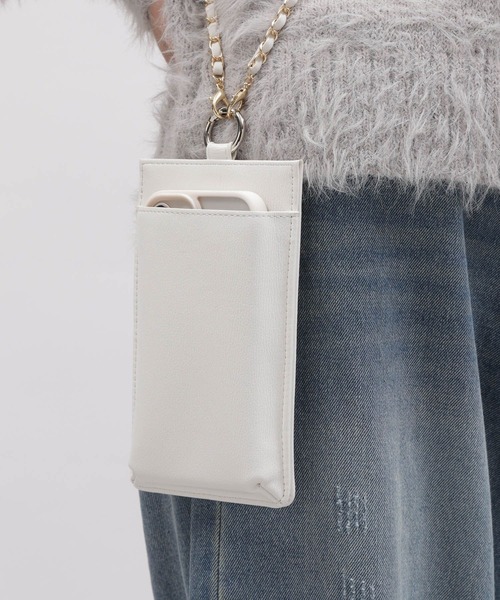 LAKOLE（ラコレ） スマホショルダー ベルト フェイクレザースマホ