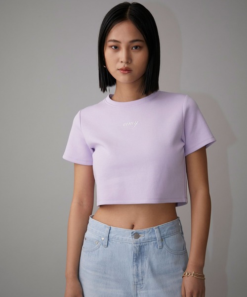 eimy istoire tシャツ glitterロゴTシャツ レディース