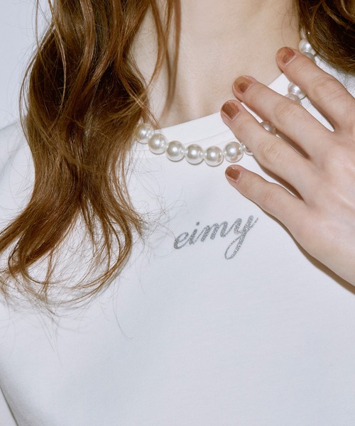 eimy istoire tシャツ glitterロゴTシャツ レディース