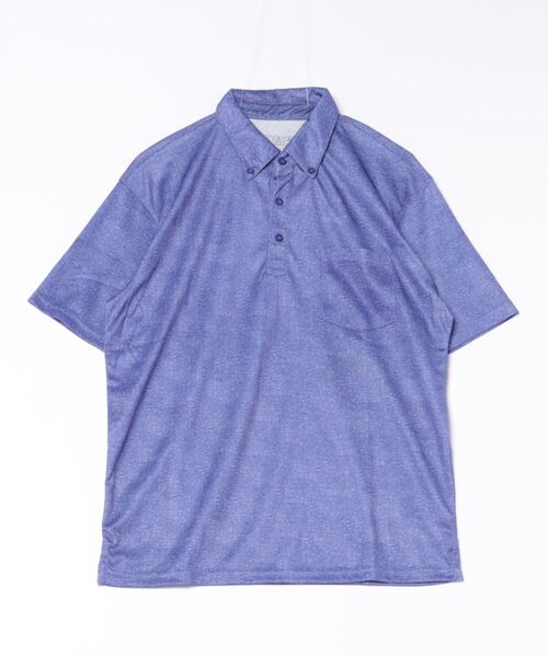 STYLEBLOCK ポロシャツ DRYメッシュカチオン杢BDポケット付き