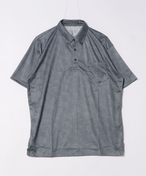 STYLEBLOCK ポロシャツ DRYメッシュカチオン杢BDポケット付き