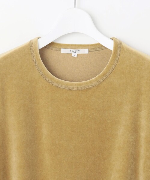 23区 tシャツ 「SLOW/一部店舗限定」半袖 ベロア TEE レディース