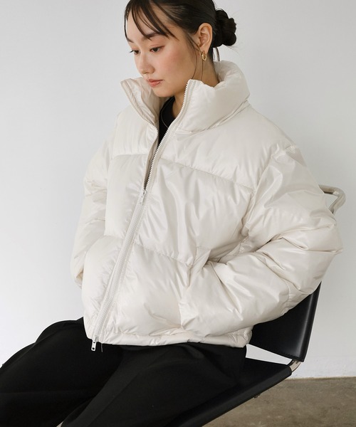 andme（アンドミー） ダウンコート ダウンジャケット ダブルジップ中綿