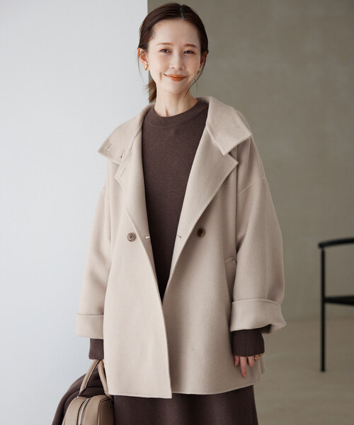 SLOBE IENA コート アウター souple woolダブルフェイススタンド