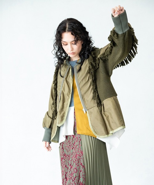 OSMOSIS（オズモーシス） ブルゾン アウター MA-1ニットブルゾン