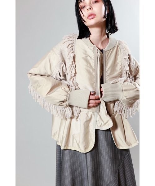 OSMOSIS（オズモーシス） ブルゾン アウター MA-1ニットブルゾン