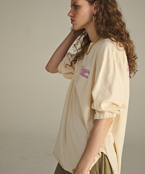 KHA:KI（カーキ） コットン Tシャツ C.O.T / レディース トップス カットソー 7分袖 ロンT 綿100 kha:ki KHA:KI（カーキ） コットン Tシャツ C.O.T / レディース