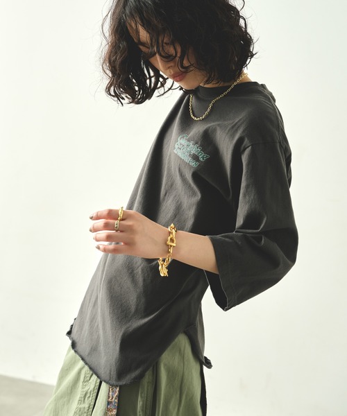 tシャツ 「KHA:KI / カーキ」 7分袖TEE  「C.O.T」 レディース kha:ki tシャツ 「KHA:KI / カーキ」 7分袖TEE 「C.O.T