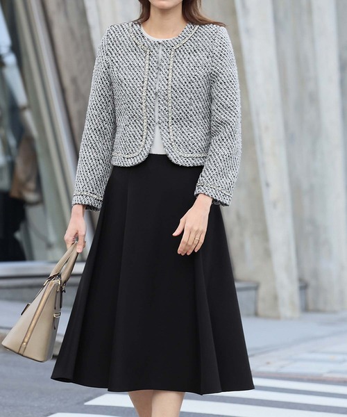 ⛳️tarotowafamily⭐ジャケット＆スカート セットアップ Flolia（フロリア） セレモニースーツ セットアップ ツイードノー